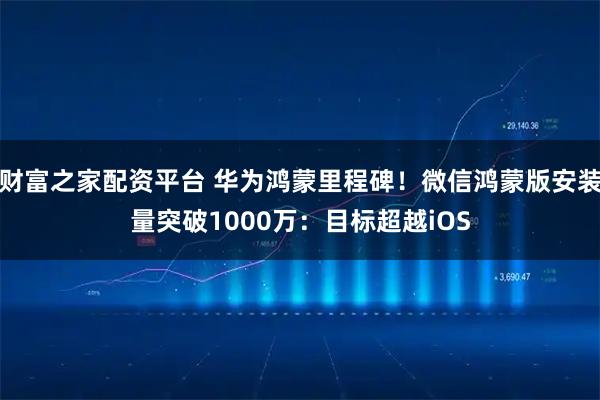 财富之家配资平台 华为鸿蒙里程碑！微信鸿蒙版安装量突破1000万：目标超越iOS